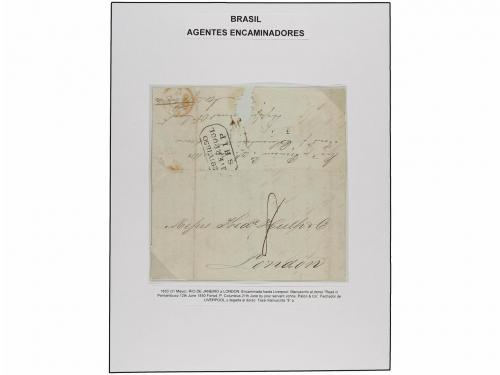 ✉ BRASIL. 1829-1871. AGENTES ENCAMINADORES. Colección montad