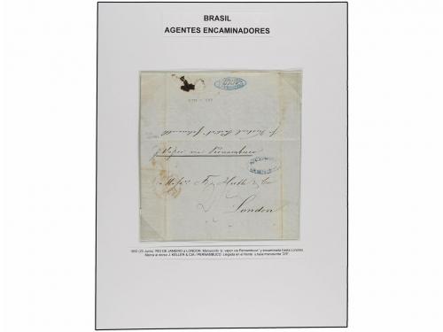 ✉ BRASIL. 1829-1871. AGENTES ENCAMINADORES. Colección montad