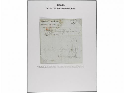 ✉ BRASIL. 1829-1871. AGENTES ENCAMINADORES. Colección montad