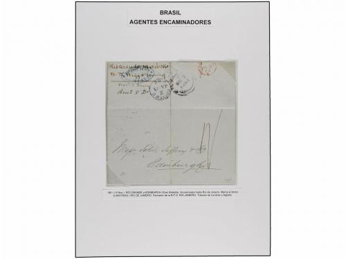✉ BRASIL. 1829-1871. AGENTES ENCAMINADORES. Colección montad