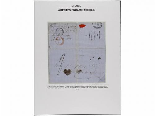 ✉ BRASIL. 1829-1871. AGENTES ENCAMINADORES. Colección montad