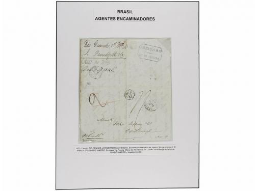 ✉ BRASIL. 1829-1871. AGENTES ENCAMINADORES. Colección montad