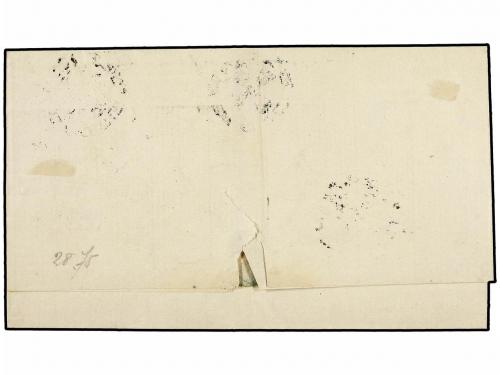 ✉ BRASIL. Sc. 54, 57, 59. 1875. PELOTAS a MONTEVIDEO. 20 rei