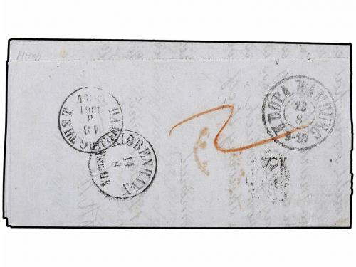 ✉ MAURICIO. 1861 (July 3). Entire printed Prices Current mai