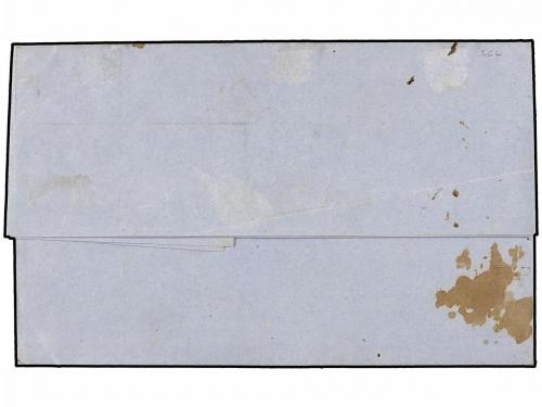 ✉ PERU. 1860 (3 Sept.). ISLAY a LIMA. 1 dinero azul pareja y