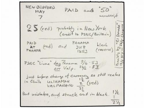 ✉ CHILE. 1853. NEW BEDFORD to TALACAHUANO (Chile). Circulada