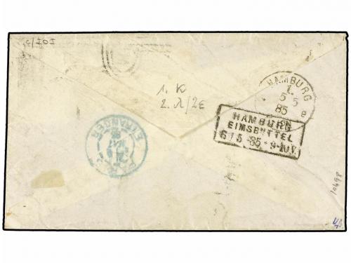 ✉ AUSTRALIA. 1871. 5 P. deep green, perf. 10, 2 P. blue and 