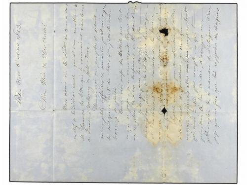 ¿ DAHOMEY. 1863 (March 5). Entire letter to MARSEILLE statin