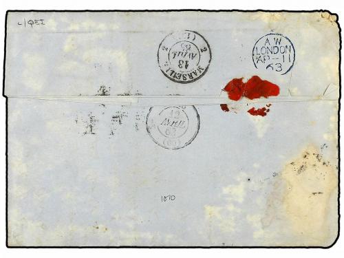 ¿ DAHOMEY. 1863 (March 5). Entire letter to MARSEILLE statin