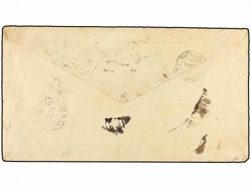 ✉ CHILE. Sc. 25, 26 (2), 32. 1895. SANTIAGO a PARÍS. Entero 