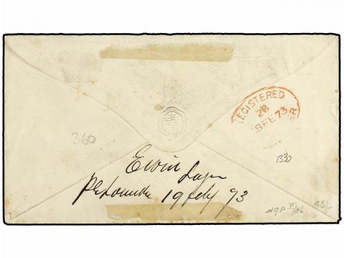 ✉ LAGOS. 1873 (15-Jan.). Envelope ex the "NUTTALL" correspon