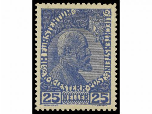 * LIECHTENSTEIN. Mi. 1/3x + 1/3ya+b. 1912. Complete set (nor