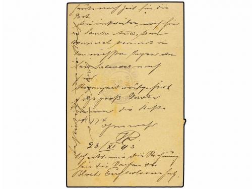 ✉ SALVADOR. 1893. SANTA ANA a SUIZA. Entero Postal de 1 ctvo