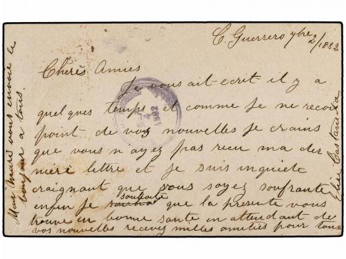✉ MEXICO. 1882. CIUDAD GUERRERO a SAN ANTONIO (Texas, USA). 