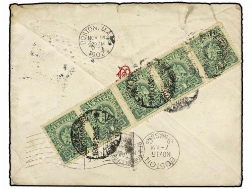 ✉ MEXICO. 1902. ALEMANIA a MÉXICO. Circulada con sello alemá