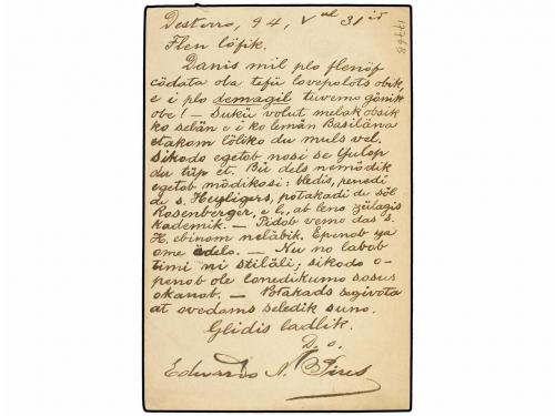 ✉ BRASIL. 1894. STA. CATHARINA a DINAMARCA. Entero Postal de