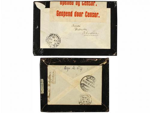 ✉ RHODESIA. 1918. MELSETER to FRANCE. 2 covers with 1/2 p. +