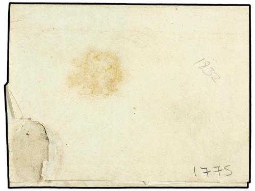 ✉ PERU. 1831. AYACUCHO a ANDAHUAILAS. Envuelta marca lineal 