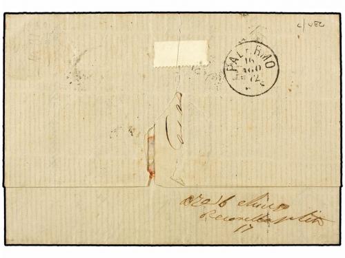 ✉ FRANCIA. 1872. MARSELLA a PALERMO (Italia). Circulada con 