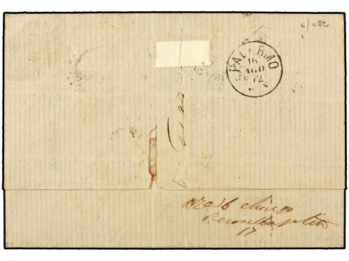 ✉ FRANCIA. 1872. MARSELLA a PALERMO (Italia). Circulada con 