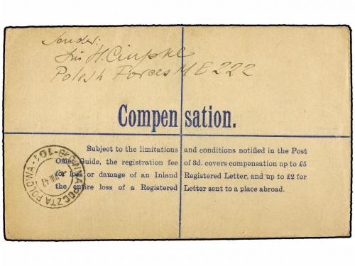 ✉ POLONIA. 1947. POLISH FORCES IN PALESTINA. G.B. Postal Sta