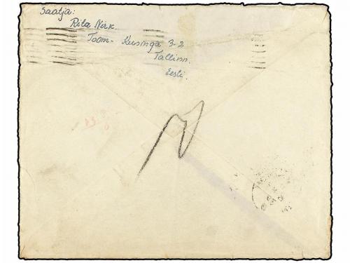 ✉ ESTONIA. 1939. TALLIN to GREAT BRITAIN. 5 cts. green and 1