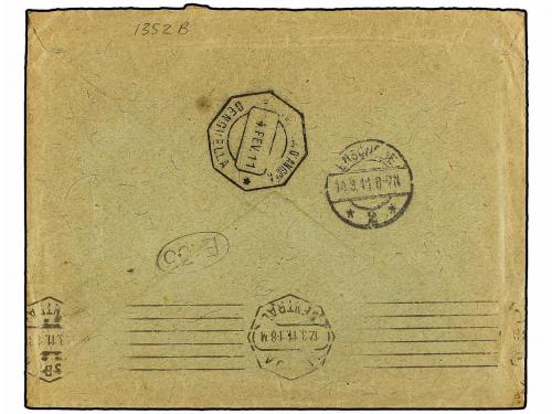 ✉ ANGOLA. 1911. CACONDA a ALEMANIA. 5 cts., 10 cts., 15 cts.