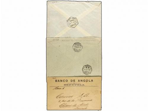 ✉ ANGOLA. 1927-32. 3 cartas circuladas a SUIZA. Diversos fra