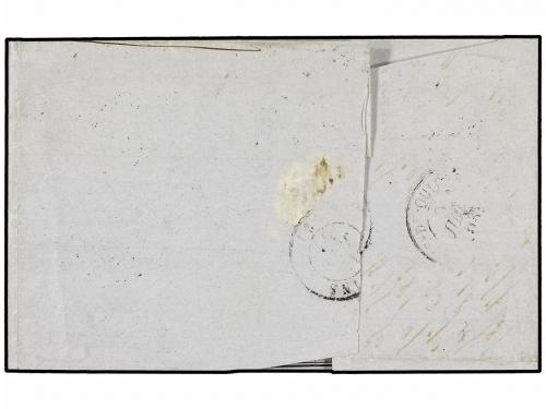 ✉ FRANCIA. 1853. PARIS a AISNE. 25 cts. azul pareja. PRECIOS