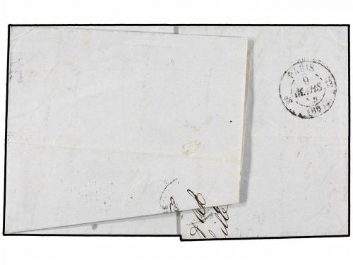 FRANCIA. 1854. LILLE a VERMEUIL. 25 cts. azul grandes márgen