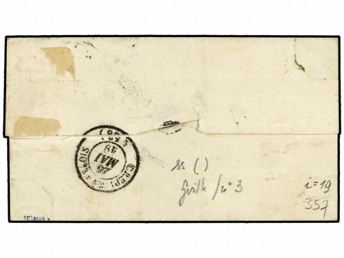 ¿ FRANCIA. 1849. NANTEUIL a CREPY. 20 cts. negro, mat. parri