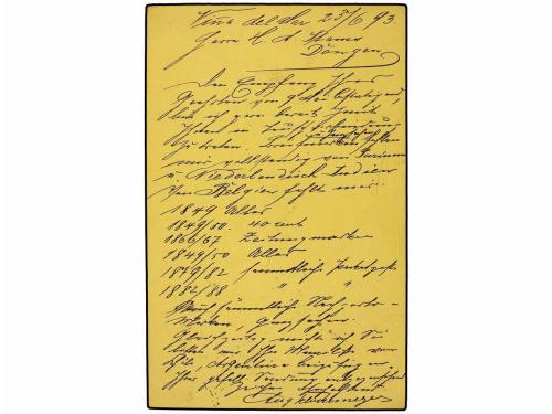 ✉ CHILE. 1893. VALPARAISO a HOLANDA. Entero Postal de 2 ctvo