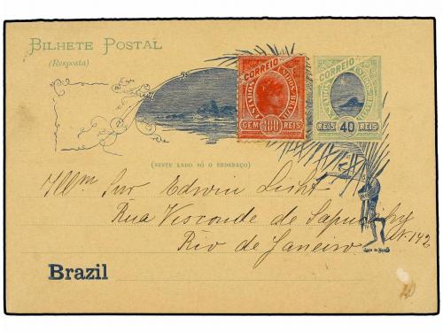 ✉ BRASIL. 1904. RIO DE JANEIRO a PANGANI (África Alemana). E
