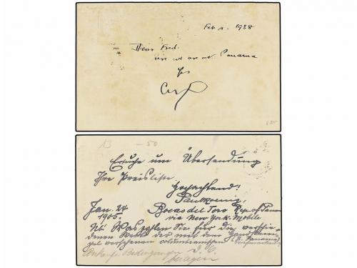 ✉ PANAMA. 1905-1938. Dos Enteros Postales de 2 ctvos. y 0.02