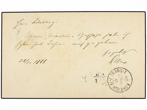 ✉ SALVADOR. 1888. SAN SALVADOR a FINLANDIA. Entero Postal de