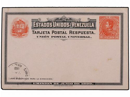 ✉ VENEZUELA. 1900. CIUDAD BOLIVAR a USA. Entero Postal doble