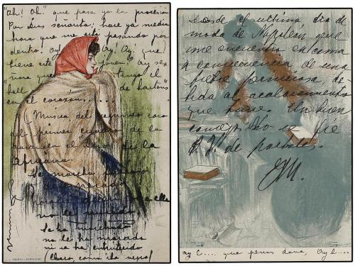 ✉ TARJETAS POSTALES. RAMON CASAS. 4 tarjetas. 