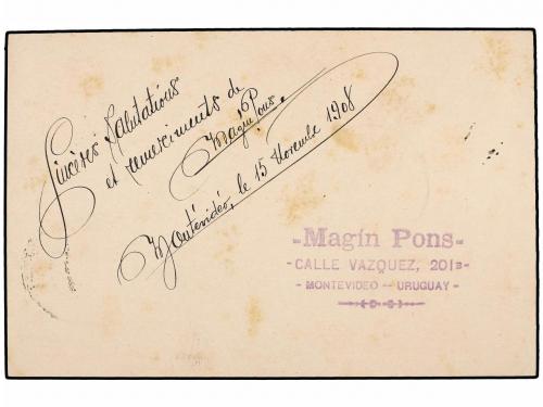✉ URUGUAY. 1908. MONTEVIDEO a FINLANDIA. Entero Postal de 2 