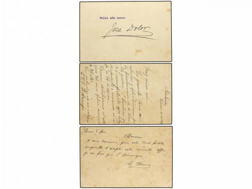 ✉ URUGUAY. 1903-19. Tres Enteros Postales de 3 ctvos. castañ