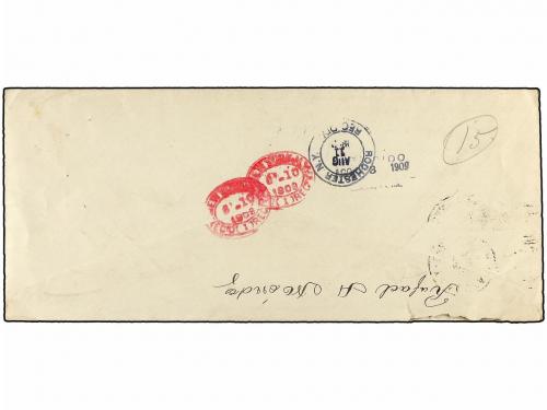 ✉ CUBA. 1909. PLACETAS, SANTA CLARA a USA. Sobre Entero Post