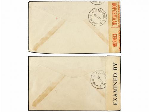 ✉ ANGOLA. 1942. Dos cartas circuladas desde SILVA a CANADÁ c