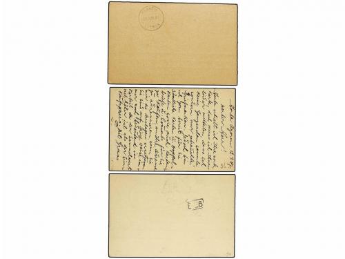 ✉ PORTUGAL: AZORES. 1884-1909. Tres Enteros Postales de 10 r