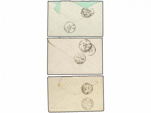 ✉ ITALIA. 1871-76. Tres cartas circuladas de CAVA DI TIRENI 