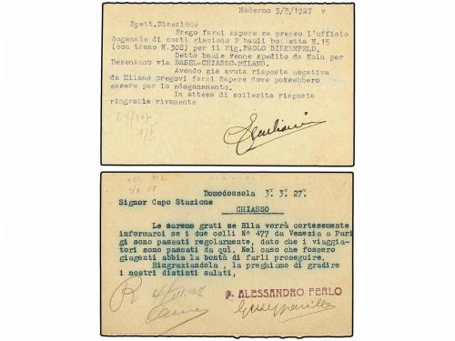 ✉ ITALIA. 1926-32. Conjunto de 8 Enteros Postales con divers