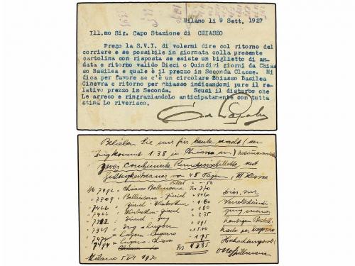 ✉ ITALIA. 1926-32. Conjunto de 8 Enteros Postales con divers