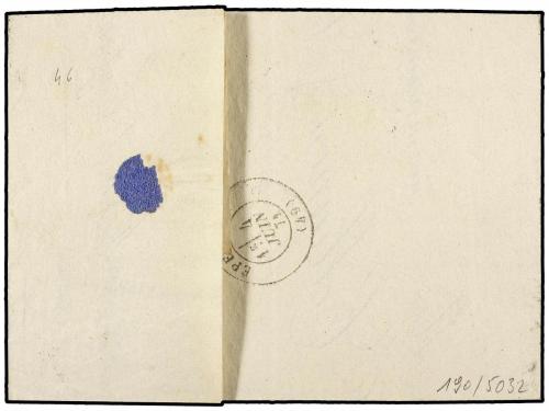 ✉ FRANCIA. 1871. TRELON a PIERRY. 20 cts. azul tipo II "perç