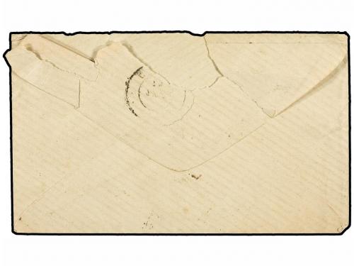 ✉ PERU. 1872. LIMA a CUZCO. 1 dinero verde en sobre con memb