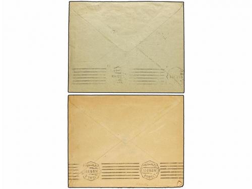 ✉ PORTUGAL: ST THOMAS & PRINCE. 1915. Dos cartas con franque