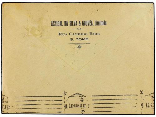 ✉ PORTUGAL: ST THOMAS & PRINCE. 1920. ST. THOME a LISBOA. 10