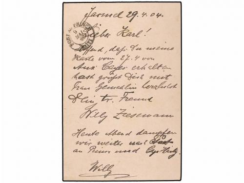 ✉ HAITI. 1904. JACMEL a ALEMANIA. Entero Postal de 2 cts. na